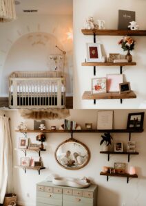 Newborn baby nursery details.