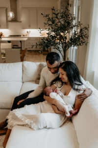 In-home newborn photo session in marietta ga