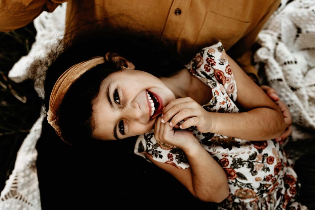 little girl laughing