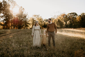 family posing for family photos