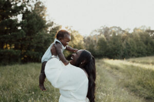Mom with little boy getting photos done in Kennesaw, Ga