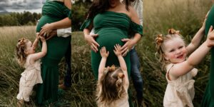 maternity photos with a toddler